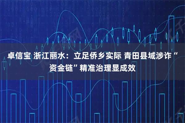 卓信宝 浙江丽水：立足侨乡实际 青田县域涉诈“资金链”精准治理显成效